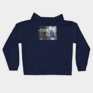 The Annunciation by John William Waterhouse Kids Hoodie